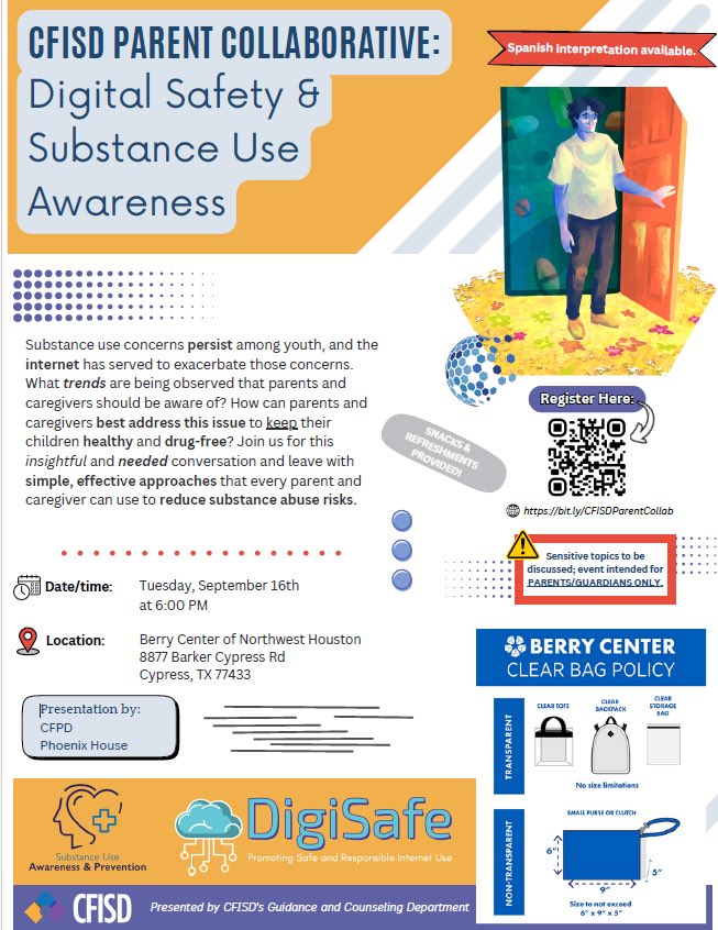 Arnold_Middle's tweet photo. Arnold Middle School Parents/Guardians: Join us for an Important Collaboration Event on Tuesday, September 16 at the Berry Center. This event will focus on Digital Safety & Substance Abuse Awareness. #parentcollaboration #digitalsafety #substanceabuseawareness https://t.co/62qoAQIiN1
