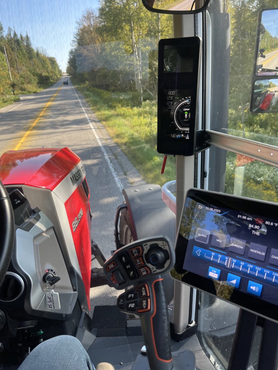 Oh man this ⁦<a href="/MF_EAME/">Massey Ferguson Official</a>⁩ 8S.305 is a thing of beauty. Huge cab, smooth ride, demo time is here 👌