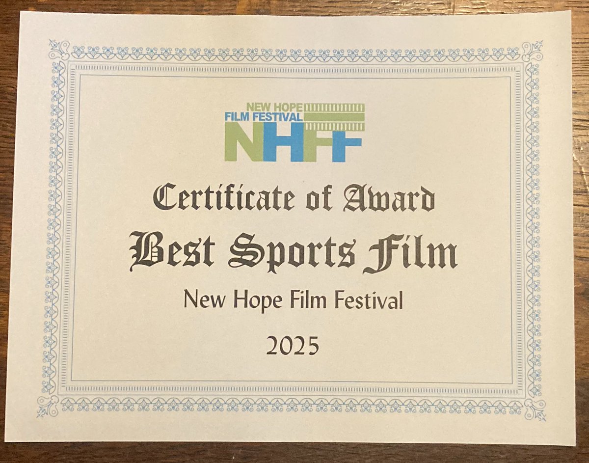 I’m happy to announce Rap Dixon: Beyond Baseball won the Best Sports Film Award at the 2025 New Hope Film Festival! Thank you New Hope Film Festival for this amazing honor! #rapdixonfilm