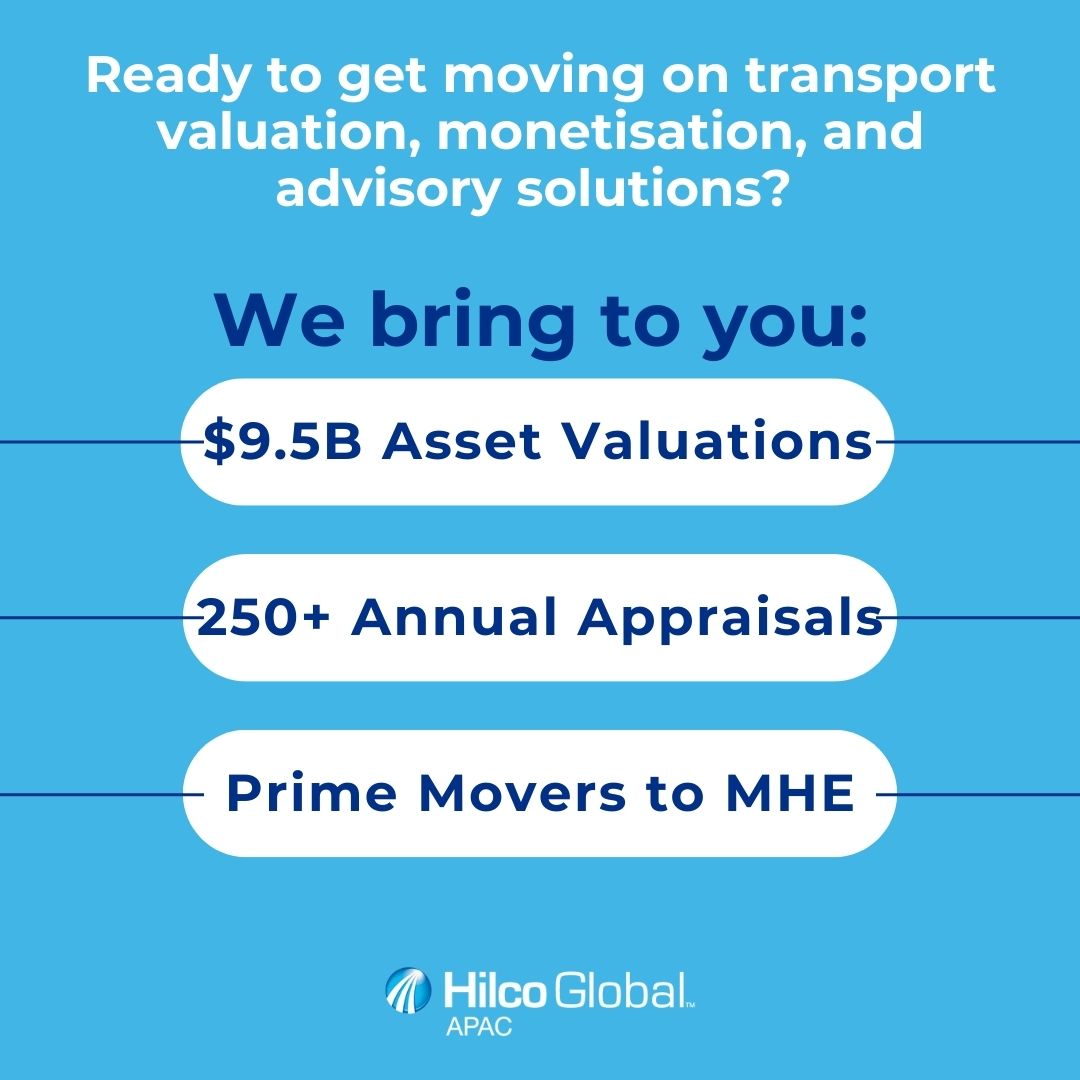Hilco APAC has valued 1M+ transport &amp; logistics assets worth $9.5B. With 250+ yearly appraisals, we deliver rapid, accurate valuations. 

Find solutions here: hilcoapac.com/asset-expertis…

#hilcoapac #transport #logistics #assetvaluation