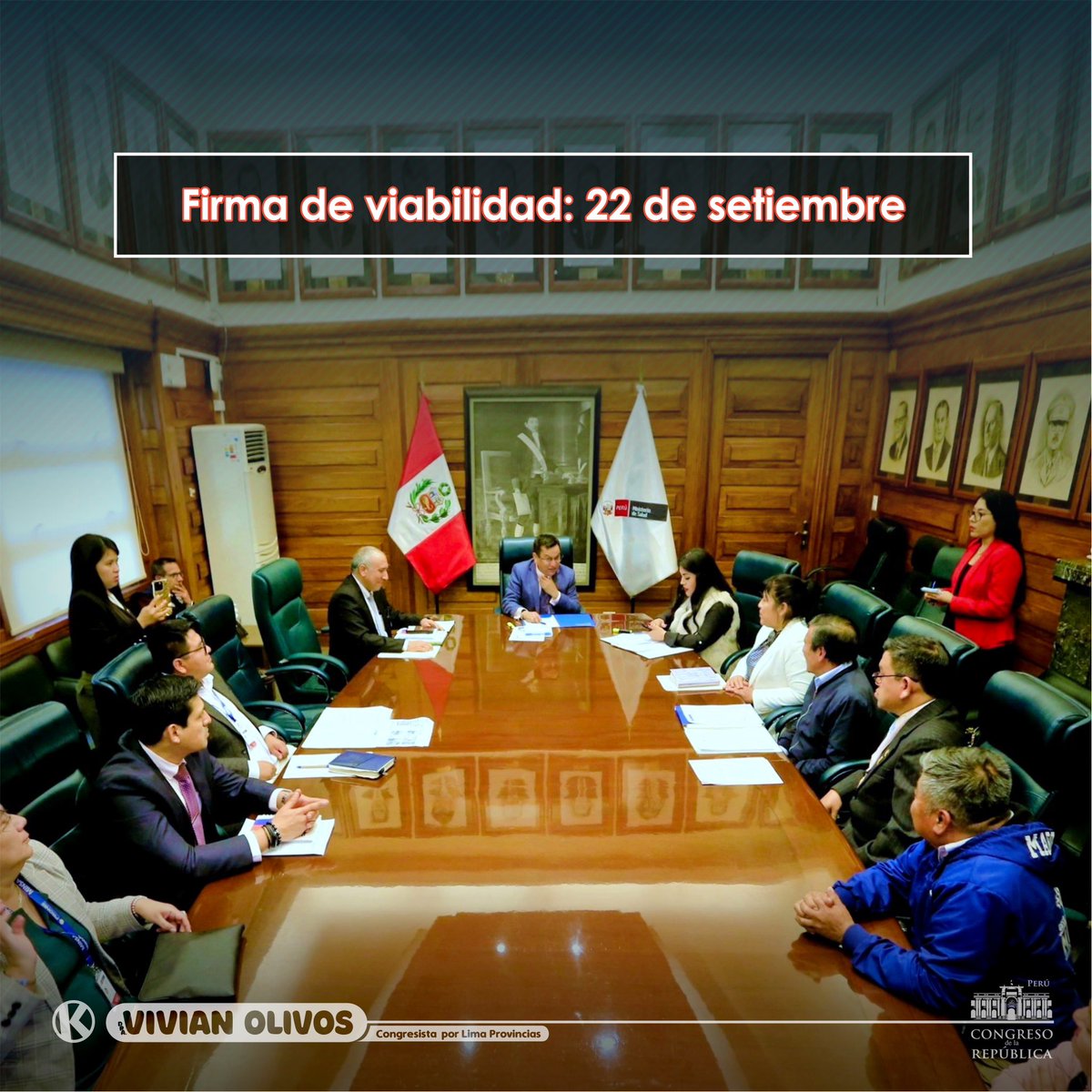 VivianOlivos's tweet photo. ✅ #LOGRADO: El 22 de setiembre se firmará la viabilidad del proyecto de la construcción del Hospital Regional de Huacho; logramos esto junto al personal de salud y la sociedad civil, con el ministro de salud anunciamos este gran logro.

#ConLaPoblación #RegiónLima #VivianOlivos https://t.co/pmfItPOCrI