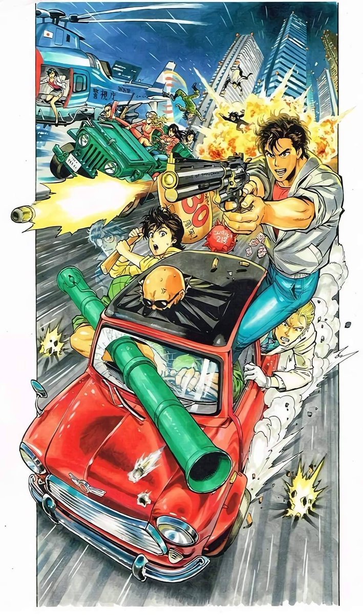 Yusuke Murata (Eyeshield 21, One Punch Man) drawing CITY HUNTER