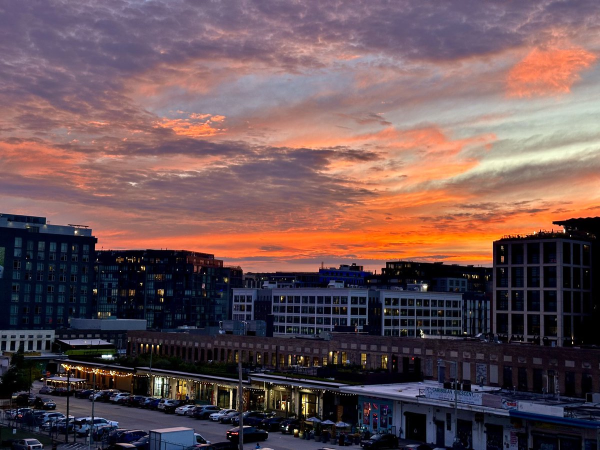 Sunset from the Union Market rooftop.