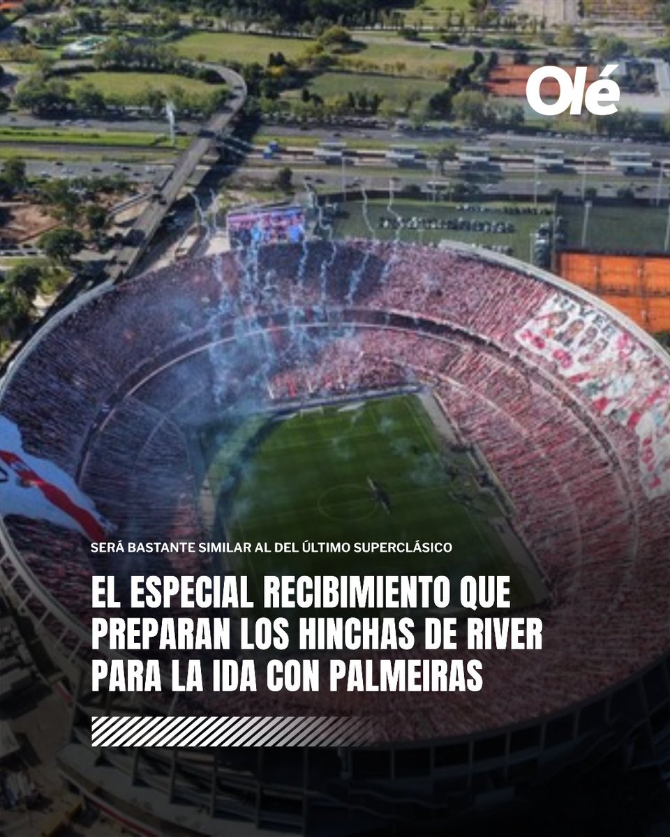 DiarioOle's tweet photo. EL ESPECIAL RECIBIMIENTO QUE PREPARA RIVER 🏟️

⚪️🔴 La Subcomisión del Hincha organiza una fiesta para el partido de ida ante Palmeiras, aunque sin los excesos que hubo en la semi del año pasado contra Mineiro 

🔙 El recibimiento no contará con la imponente pirotecnia que hubo en ese encuentro, sino que será bastante similar al del último Superclásico con Boca

🥳 Las tribunas del Monumental estarán decoradas por las tiras blancas y rojas que cuelgan desde la parte superior del estadio hasta el sector más bajo

➕ También habrá miles de globos pendorchos con los colores del club en los 360° de las gradas y no faltará la camiseta gigante en una de las plateas laterales