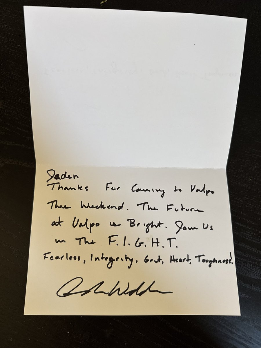 Had a great time on my visit at Valparaiso University last weekend!!! Thank you <a href="/CoachBusch78/">David Busch</a> for the invite and <a href="/CoachWaddle/">Andy Waddle</a> for the handwritten letter!!! <a href="/CoachVierstra/">Connor Vierstra</a> <a href="/Coach_RJG/">RJ Ghilarducci</a>