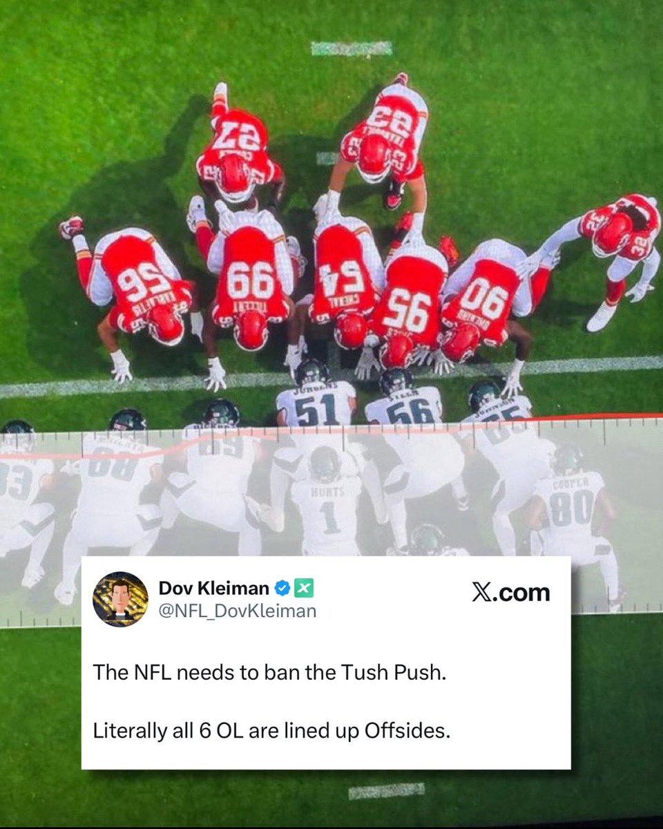 jtsportsnetwork's tweet photo. Is it time for the NFL to BAN the “tush push?” https://t.co/xwgkwXvV9Q