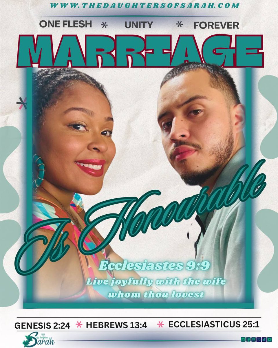 iuicbarbados's tweet photo. Marriage is honourable in the sight of God. Walking and agreeing together with God's laws builds a healthy marriage of truly living joyfully together! Let’s make Israelite marriages great again. 

#DOS #MARRIAGE #HONOURABLE #AGREE #ONEFLESH #HEALTHY #JOYFULLY #GOD #LAWS https://t.co/wIYaSsR8CX