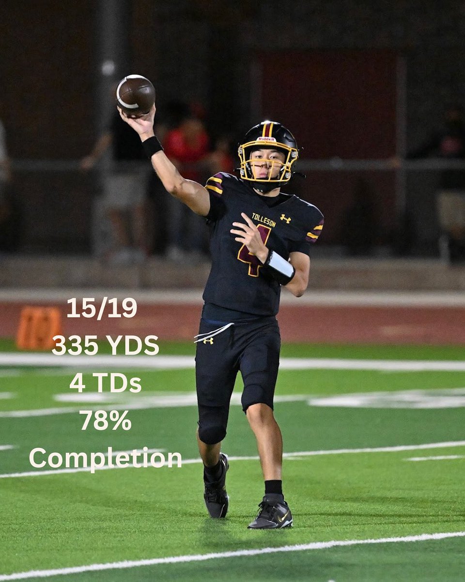 🔥 QB1 on Fire 🔥
Last game: 15/19 • 335 yards • 4 TDs
Season (Weeks 1–3): 37/53 • 826 yards • 69% comp • 9 TDs
And still UNDEFEATED.

<a href="/ylee_218/">Youngmin Lee</a> is leading with efficiency, accuracy, and dominance every week. Proven winner

#QB1 #Undefeated 

<a href="/ktqbtraining/">Kevin Thomson</a>