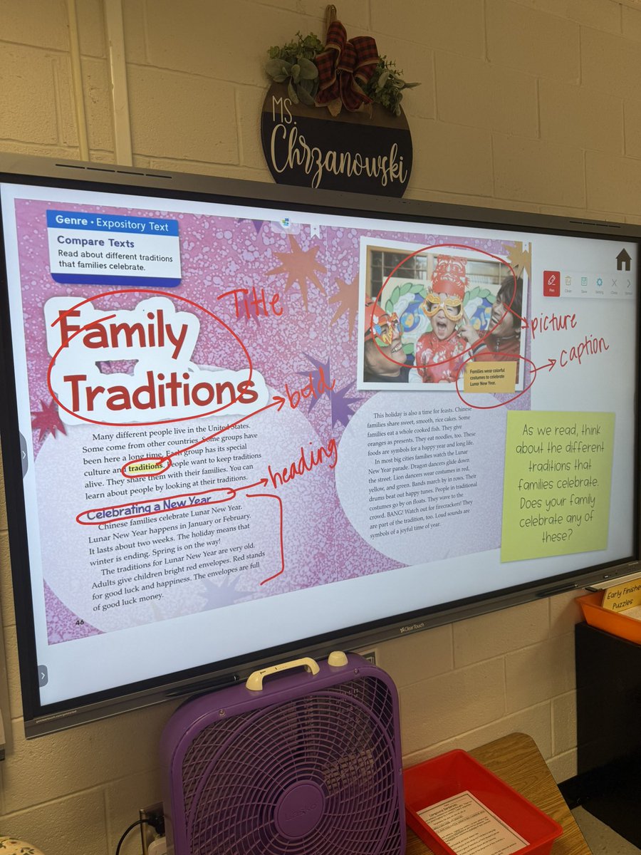 Reviewed text features today before we read our new text - so impressed with how far these kids have come in just six weeks! 🥳