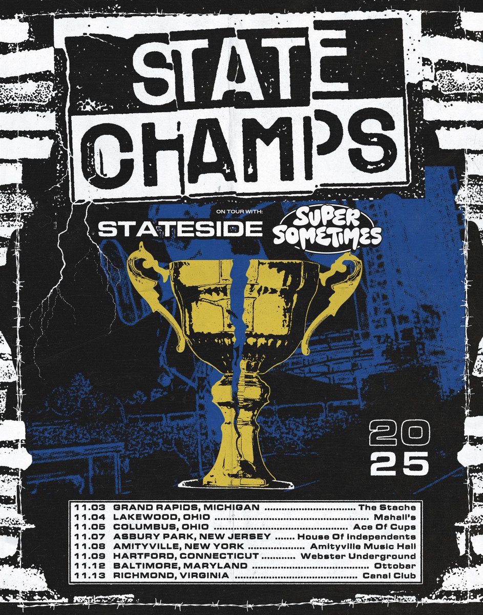 supersometimes's tweet photo. Stoked to be going tour with @State_Champs &amp; @Statesideca this November. TICKETS ON SALE FRIDAY at 8am https://t.co/PEzibFnMcD