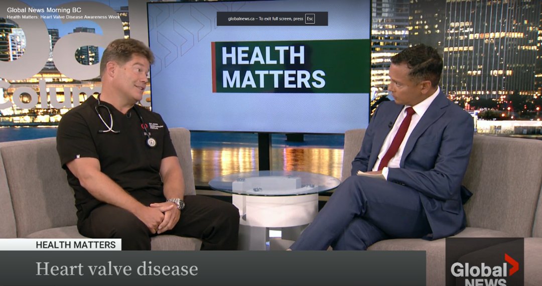 DilawriCVI's tweet photo. DCI's @drdavidawood was invited by @Globalnews to talk about heart #valve disease, how VCH is changing valve care &amp; a recent pt story highlighting impact of #Dilawri gift on quality/delivery of care. https://t.co/iH94YhZLFe @VGHFdn @VCHHealthcare #listentoyourheart #hearthealth https://t.co/UAvEjrxe7C