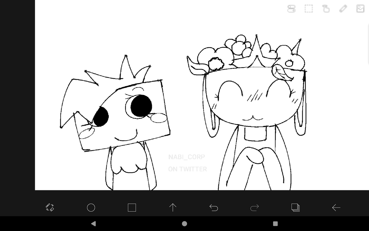 NABI_CORP's tweet image. This is highkey mid but i just wanted to doodle them so its ok #dandysworld #springcleaning