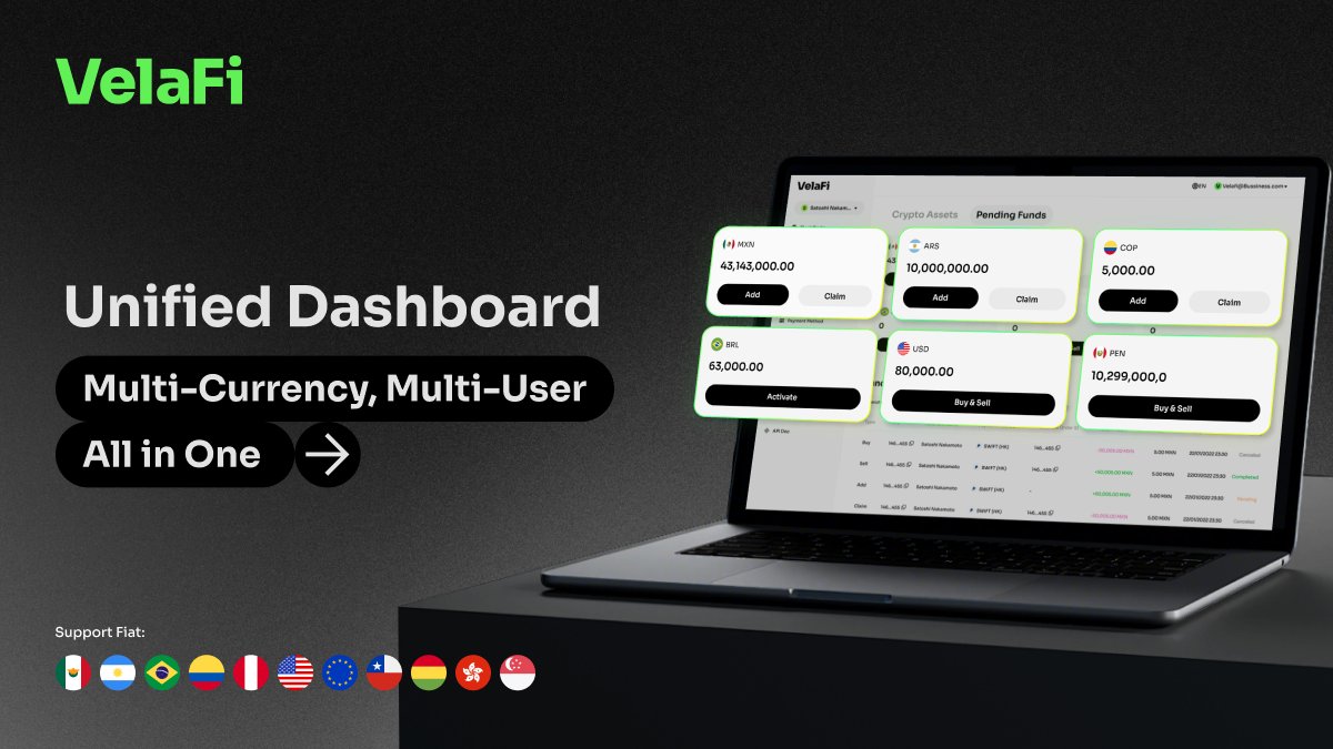 For global businesses, multiple currencies are no longer a challenge with #VelaFi

Manage balances, users &amp; operations in real time from one unified dashboard.

Grow without complexity 🌎👉 share.hsforms.com/1uytwqCwXR22nn…