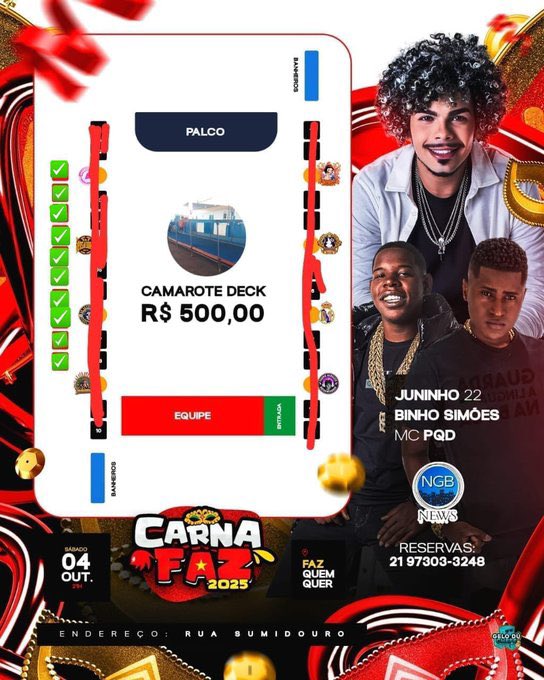 Terrorista2023's tweet photo. PREPAREM-SE!
Vem aí o #Carnafaz edição batebolete! 🥵🔥✨
👕Abadás à venda.
❌ TODOS CAMAROTES ESGOTADOS
Você não pode ficar fora dessa 🔥🥳 https://t.co/izWzBZgmih
