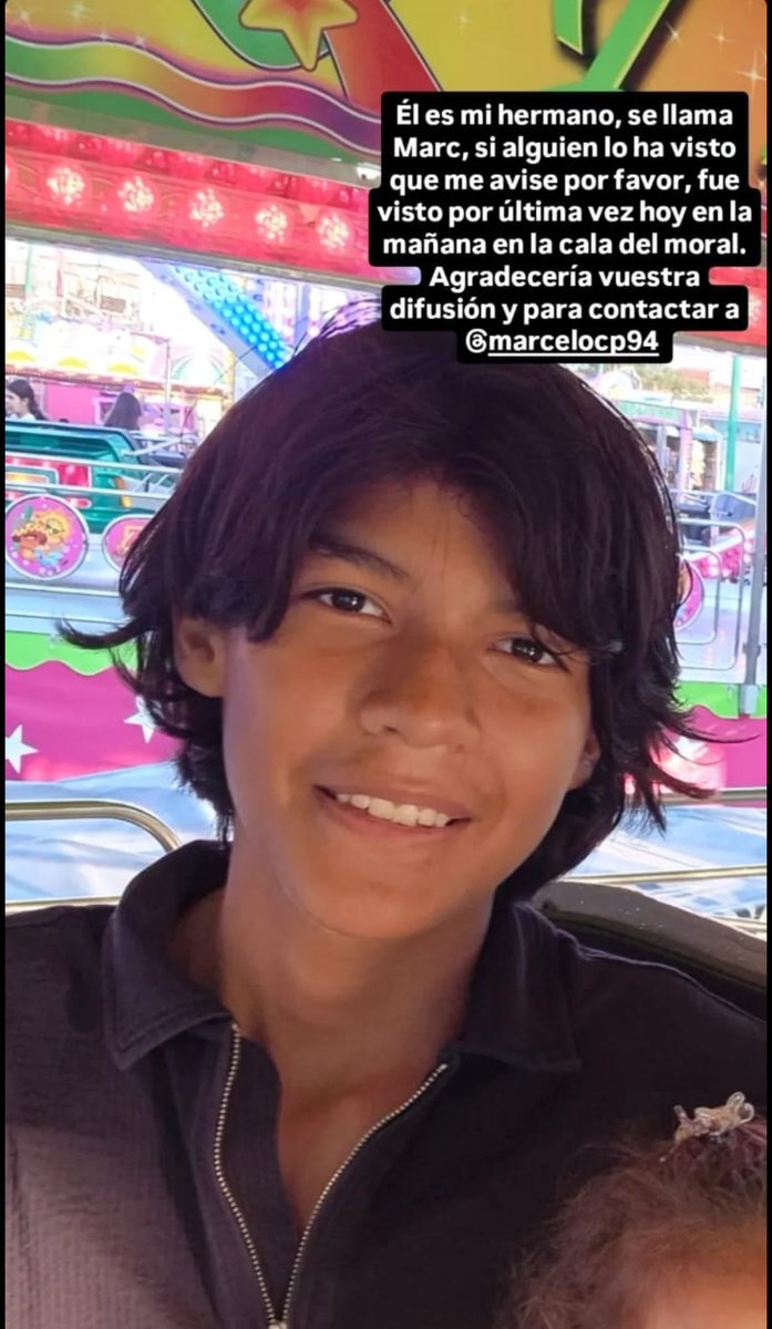 PrBacterius's tweet image. Este chico se llama Marc y la familia no sabe nada de él desde ayer lunes 15 por la mañana que fue visto en La Cala del Moral, #Malaga. 
Imagino que cualquier pista es buena.
Su hermano @marcelocp94 agradece que se difunda

#desaparecido
@opiniondemalaga
@DiarioSUR
@malagahoy_es