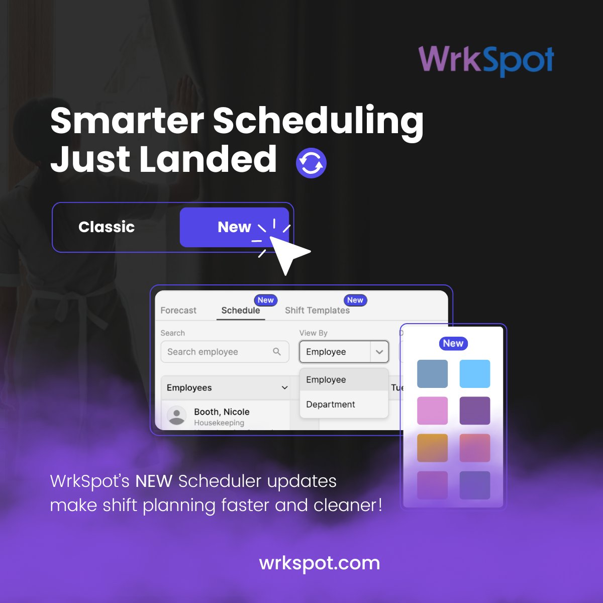 Scheduling just got an upgrade.

Copy shifts, assign by role, and see coverage in real time, all in one place.
Built for how hotel teams actually work.

#SmartScheduling #HotelOps #WrkSpot #HospitalityTech #ShiftPlanning