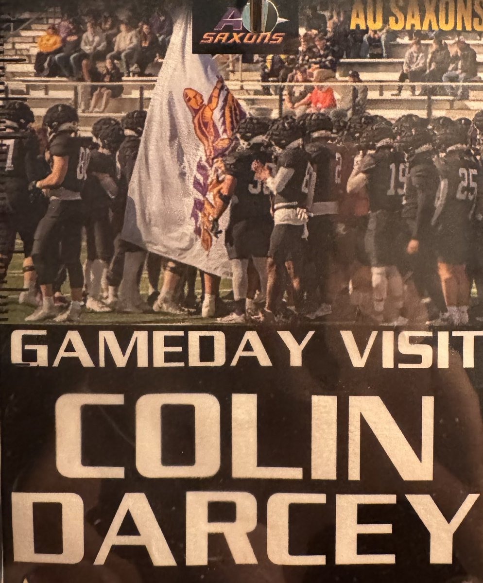 Thank you so much to <a href="/CoachMilesAU/">Hunter Miles</a> and <a href="/Coach_Rankl/">Bob Rankl</a> for bringing me down for a Game Day visit this past weekend. I loved coming back to tour the campus and watch the Saxsons play! 

<a href="/Connetquot_FB/">Connetquot Football</a>