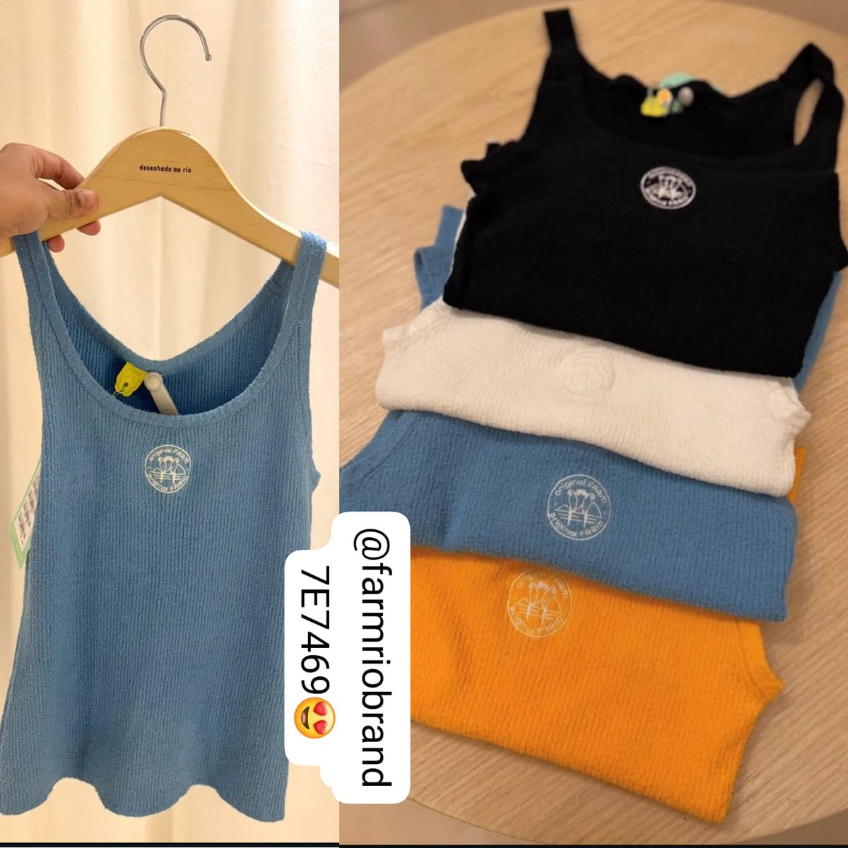 vamoslindas's tweet image. 30% + 5% EXTRA SÓ HJ 🤩

Disponível em 4 cores
R$131 📌 use o cupom: EXTRA5 
+ código de vendedora ✨7E7469 ✨ 

farmrio.com.br/regata-tricot-…

#DiaDoCliente #ValeTudo #TheTown #TheTownNoMultishow