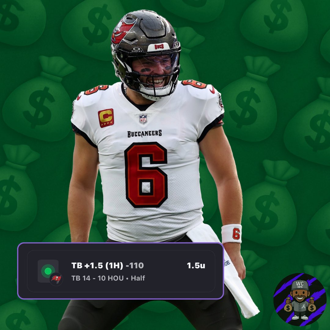 WorddCam DFS π° (@worddcamdfs) on Twitter photo β
Tampa +1.5 1H
( -110 ) <a href="/FDSportsbook/">FanDuel Sportsbook</a> ποΈ
VIP SCHMACCK ππ Tampa starts the game strong to get us a early cash for MNF π
On to the next! βοΈ
#gamblingtwitter #gamblingcommunity #gamblingX #nfl #SportsBettingX β
Tampa +1.5 1H
( -110 ) <a href="/FDSportsbook/">FanDuel Sportsbook</a> ποΈ
VIP SCHMACCK ππ Tampa starts the game strong to get us a early cash for MNF π
On to the next! βοΈ
#gamblingtwitter #gamblingcommunity #gamblingX #nfl #SportsBettingX