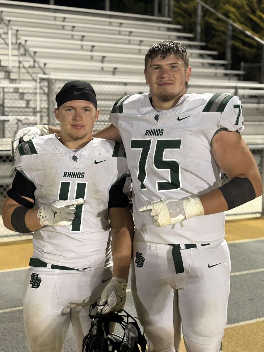 ColtonHogge75's tweet photo. We won a big game vs @AGFOOTBALL2 in San Luis Obispo, 42-41! Proud of my teammates including @ChaseWyhlidko who led the way rushing for 175 yards. Overall we ran for 300 yards, had 500 yards total offense & scored over 40 points again.  

I had 9 pancake blocks at LT, 10 tackles, & 4 hurries playing both ways all game. We are at @Go_DCA_Football this weekend, another big game. Some highlights below! 🦏⚫️🟢

@12BridgesFball @CoachHogge72 @GrantFowler54 @NevadaFootball @NevadaRecruits @CoachChoateFB @CoachLynch @Crook_VT @CoachGilbertson @BJ_Robrtsn @EliMillerNV @CoachPayam @coachprice80 @IoaneNoQuestion @VGreen85 @sacbee_joed @brandonhuffman @gregbiggins @adamgorney @alecsimpson5 @NickFarman55 @WCPSacramento @SacMaxPreps @pgregorian @PrepRedzoneCA  @NorCalPreps @CJacksonWCP @ABCJAMPro @J_Georgeson26 @heykevinjohn @PremierPrepsNMP @grind_30 @LinemenWinGames @RomeroWestCoast @NevadaSportsNet @ByChrisMurray @shannonkelly_tv