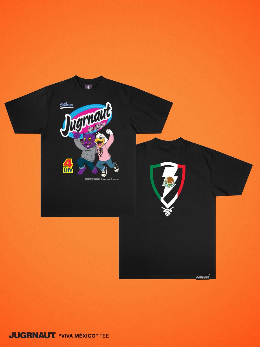 🚨 🇲🇽 VIVA MEXICO 🇲🇽 🚨 

@jugrnaut Viva Mexico Tee will be available for PRE SALE tomorrow 9/16/25 at 11am 

Then shirt will ship and be available for pick up 9 days later by 9/24/25 

Can you guess the beloved Mexican pastry that inspired the design? 

#csws #vivamexico