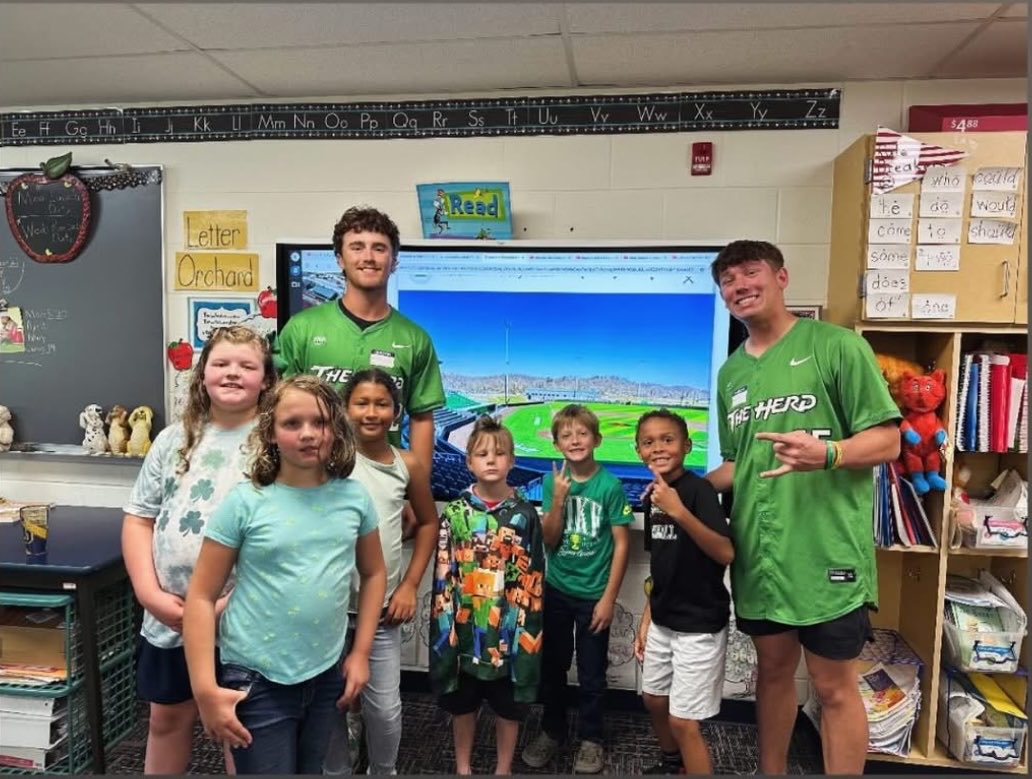 Reading and Recess with ⁦<a href="/HerdBaseball/">Marshall Baseball</a>⁩ - embracing our community - The Herd Way