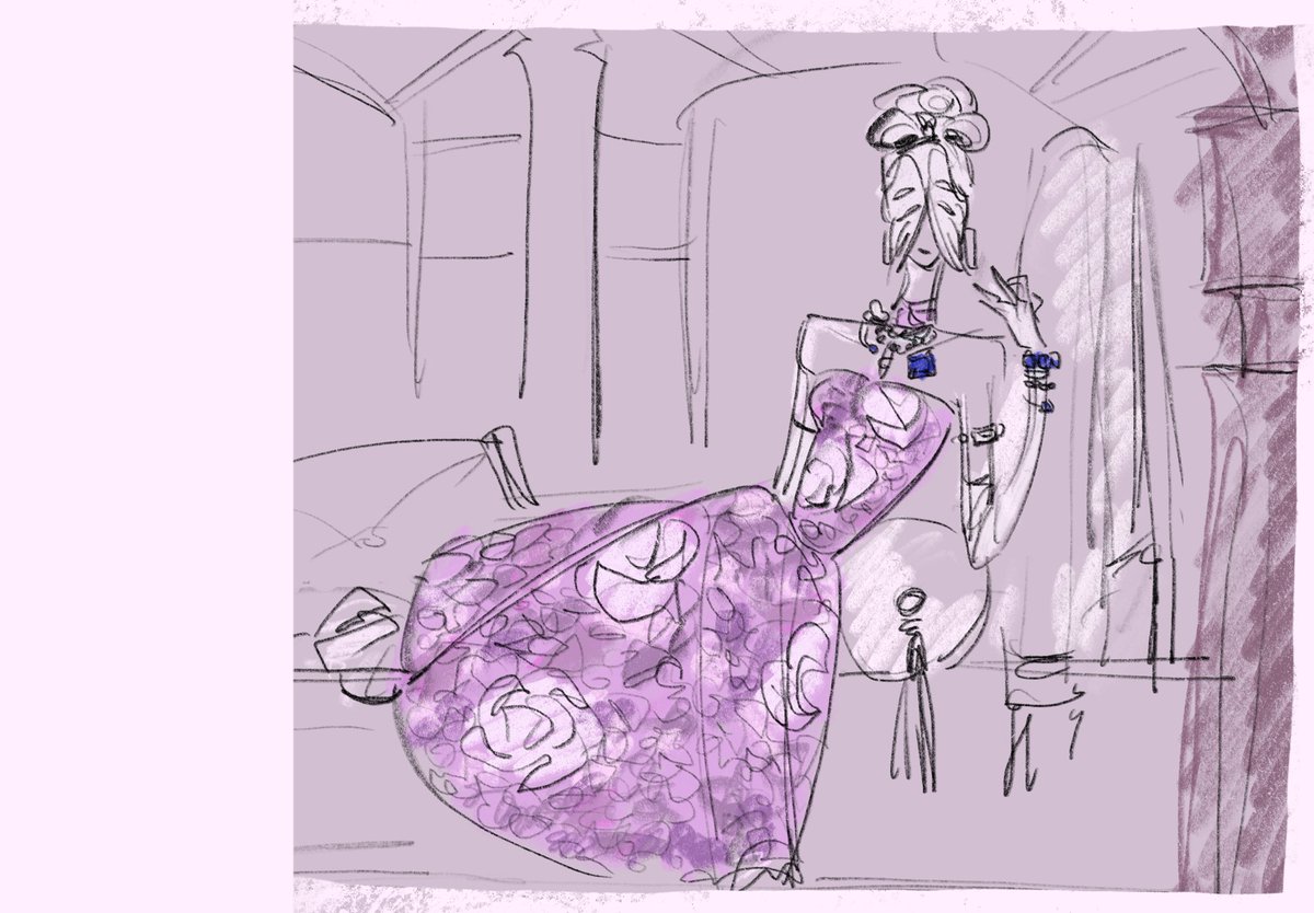 ( sketch dump ทิ้งไว้

ลุค stained glass ของ Oscar De La Renta ใส่คู่กับ Swarovski’s crystals ค่ะ ฝากเป็ดชมพูผูกโบว์ไว้ยามเช้าด้วยค่ะ 🤲🩷🎀 )