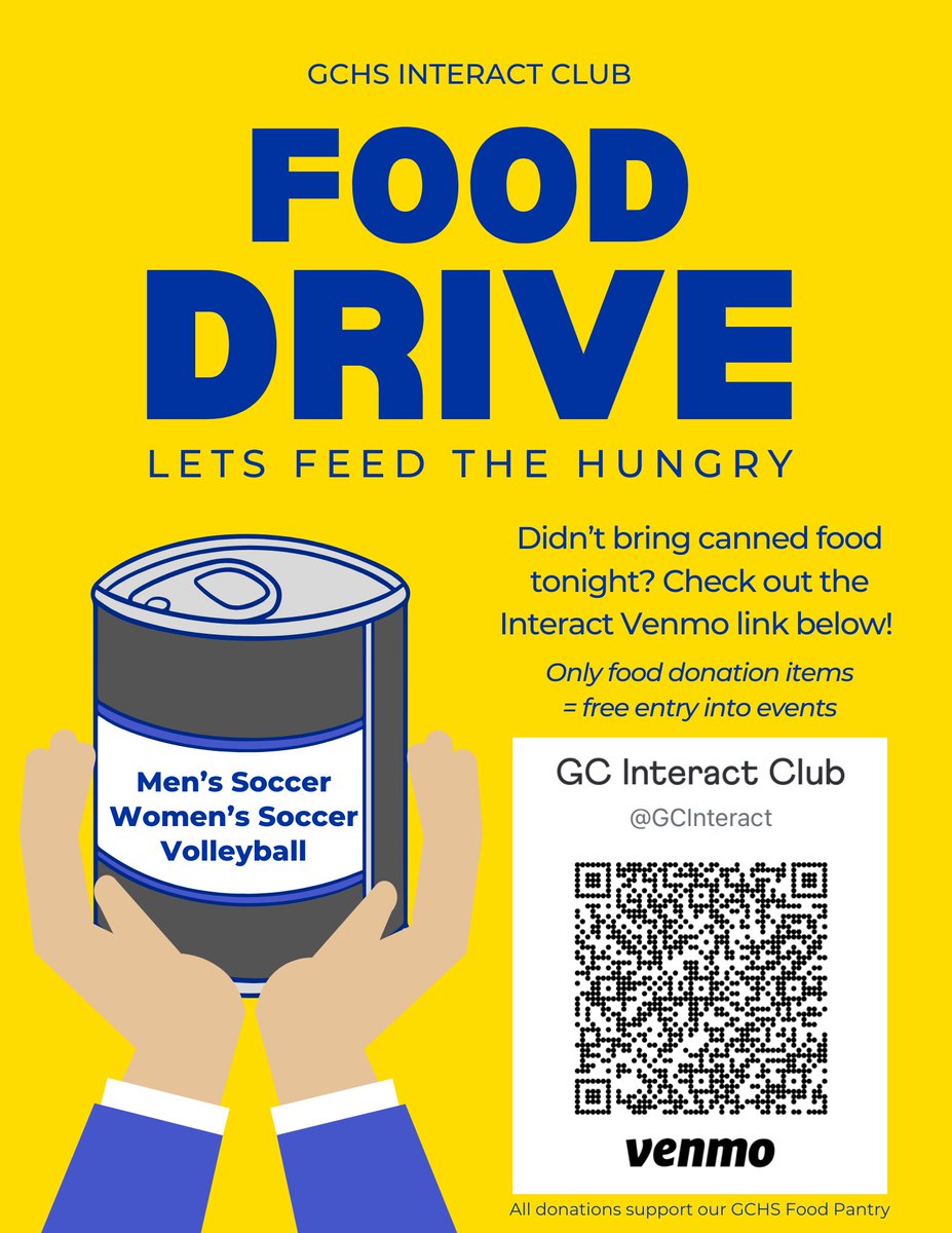 GC_Interact's tweet photo. Help out our food drive and support our Cougar athletes! https://t.co/JOryyF5ORz