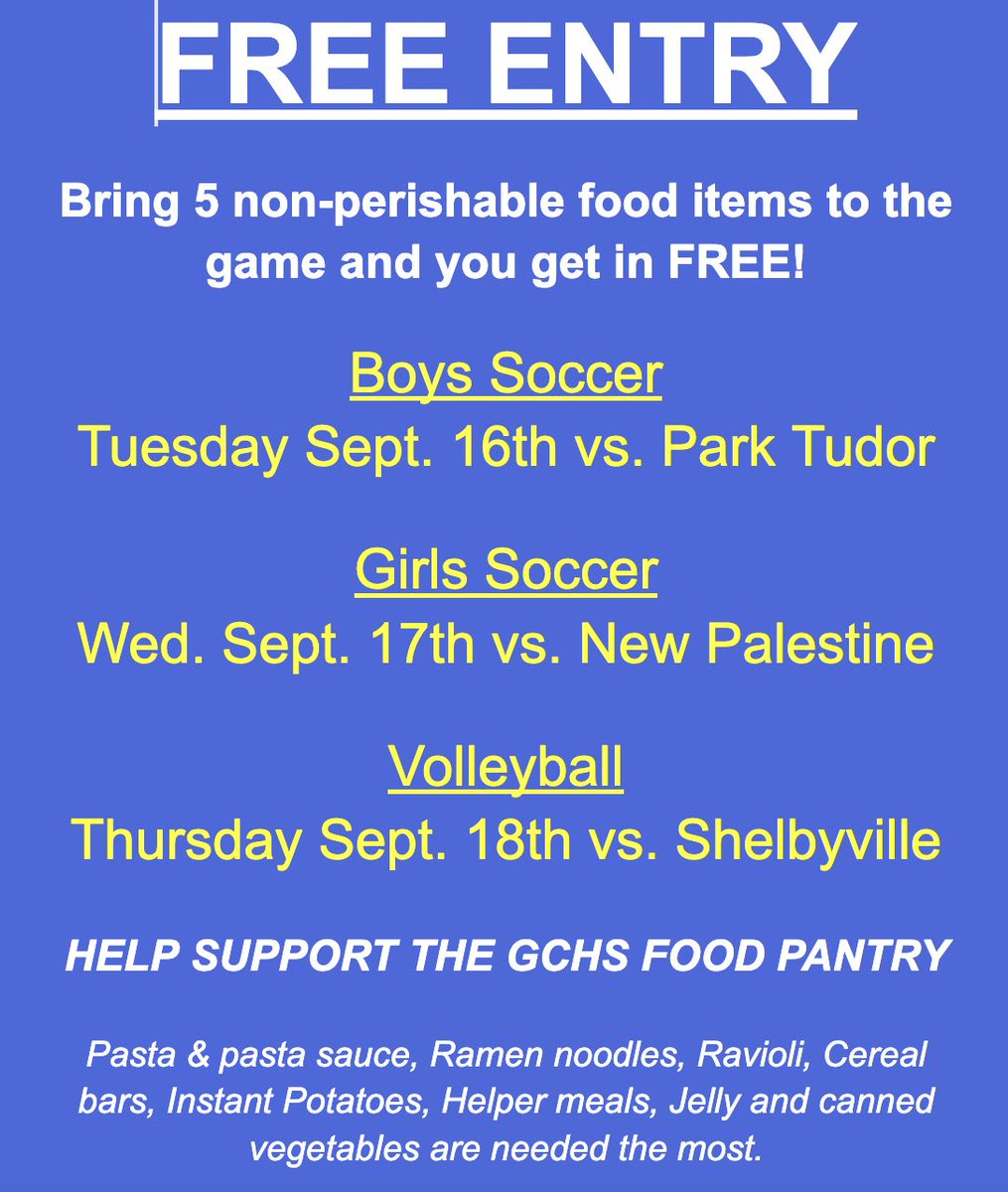 GC_Interact's tweet photo. Help out our food drive and support our Cougar athletes! https://t.co/JOryyF5ORz