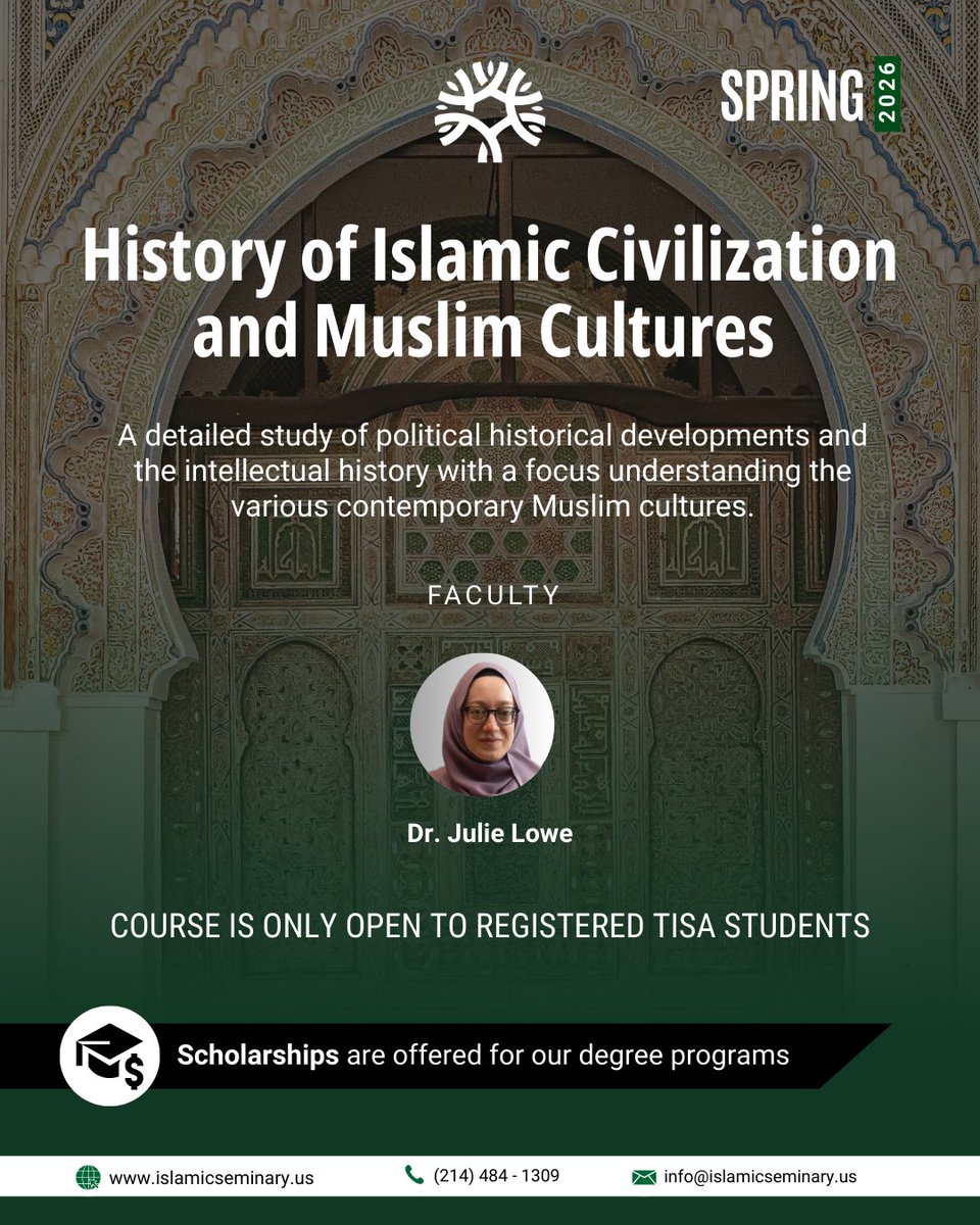 A detailed study of political historical developments and the intellectual history, with a focus on understanding the various contemporary Muslim cultures.  islamicseminary.us/degree-programs