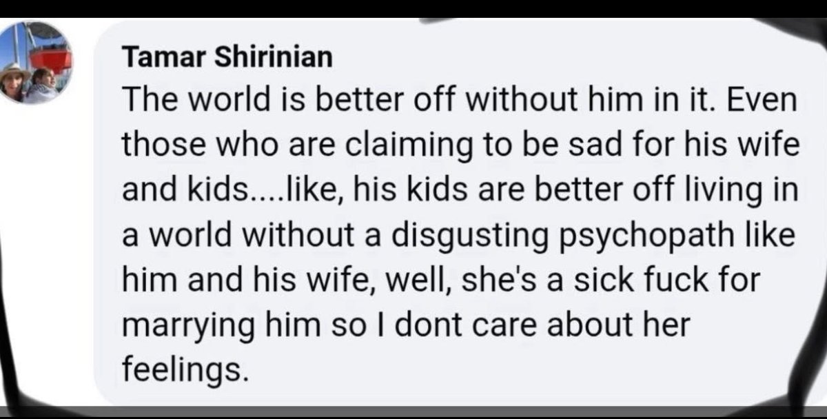 I have called for the immediate firing of UT Professor Tamar Shirinian after reading her post after the assassination of Charlie Kirk. There should be no tolerance for this action.