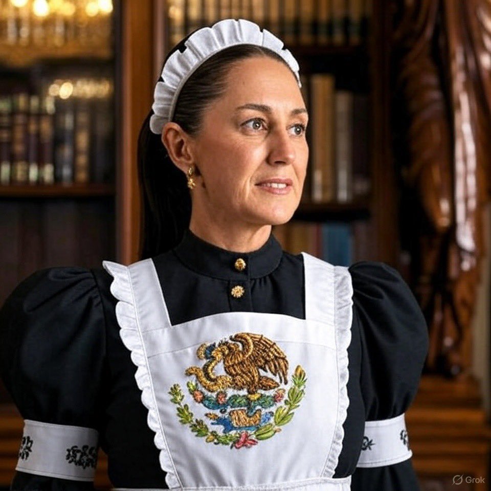 ImpudorPolitico's tweet photo. La indolente insensible e inhumana presidenta de Mexico, la miserable corrupta mentirosa cínica ridícula soberbia e hipócrita Claudia Sheinbaum Pardo ya está lista para dar el Grito de Independencia a sus acarreados al Zócalo de la CDMX, mientras está #MéxicodeLuto
Disfruten (la) https://t.co/m1GI5pZGjQ