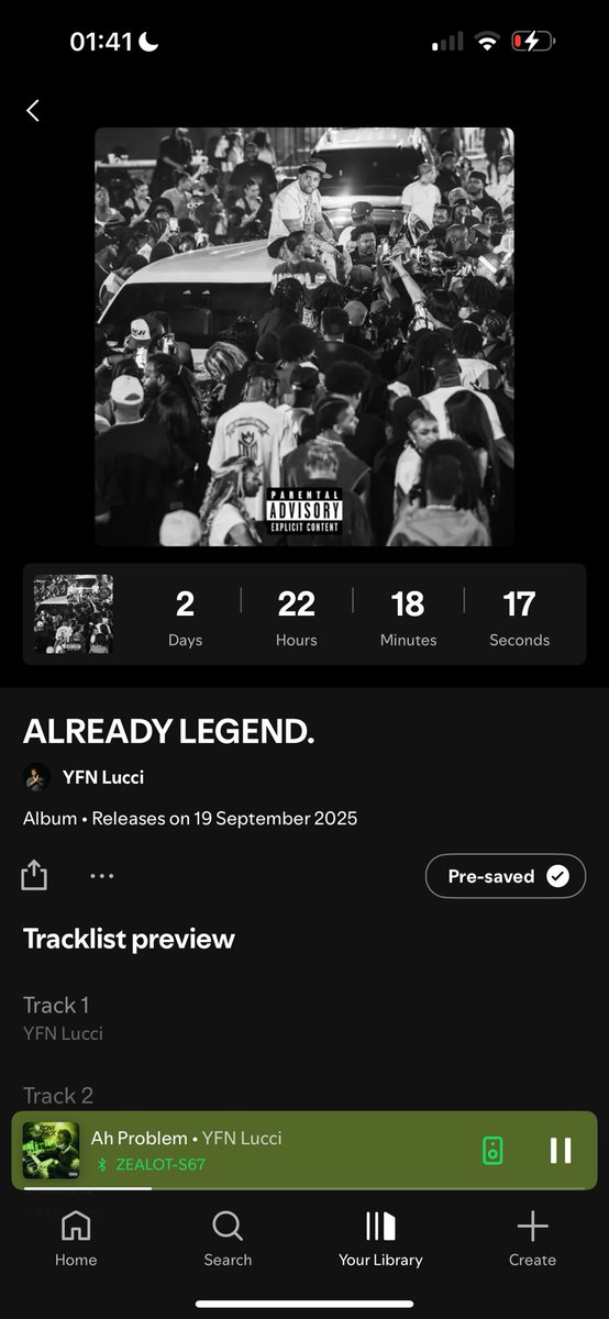 parish4pf's tweet image. Man can’t wait 4 this shit to drop 🥶 @YFNLUCCI  #AlreadyLegend The Album 💿 Save the Date 19/9/2025 lit 🔥