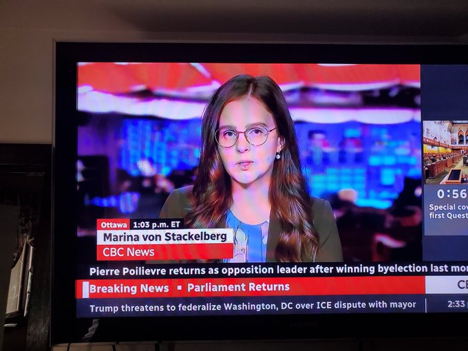 Hey <a href="/CBCNews/">CBC News</a>, please teach your junior reporters that it's PM Carney, &amp; NOT Carney.  Your employees lack of RESPECT for the office is telling.  <a href="/CBCMarina/">Marina von Stackelberg</a> von Childishberg, grow ta fu@k up!
