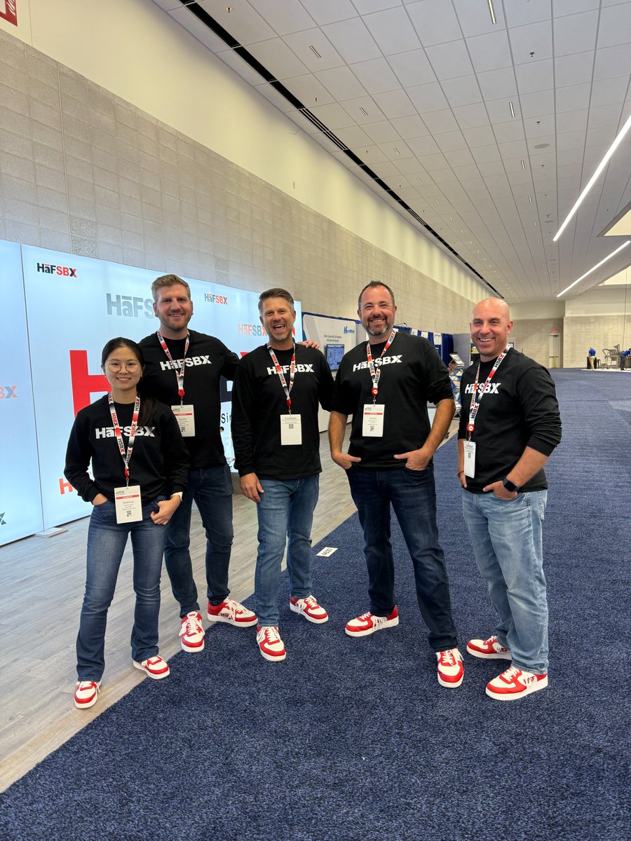 HaFSBXTeam's tweet photo. Having a great time at #IBIE2025 in Las Vegas! 🙌
We’re connecting with bakers &amp; partners, sharing ideas, and talking all things ingredient handling. 🧁🍰
📍 Booth #4627 — look for the matching red shoes 👟 #BakingIndustry #HaFSBX https://t.co/G5oDTqWEuq