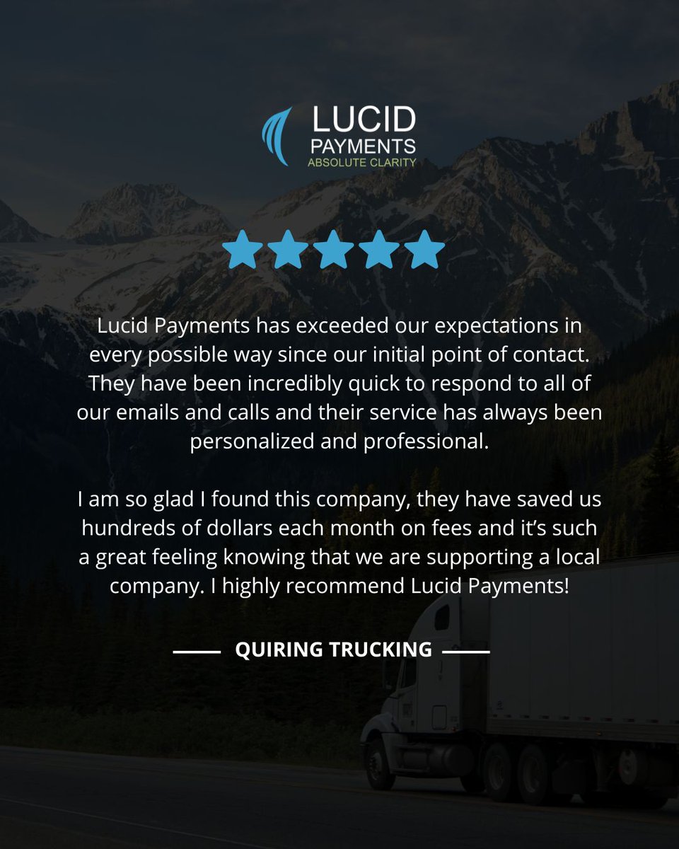Lucid_Payments's tweet image. We love getting feedback like this from our valued clients! Thanks for sharing. 🙌
#happyclients #lucidpayments #paymentprocessing #paymentsolutions