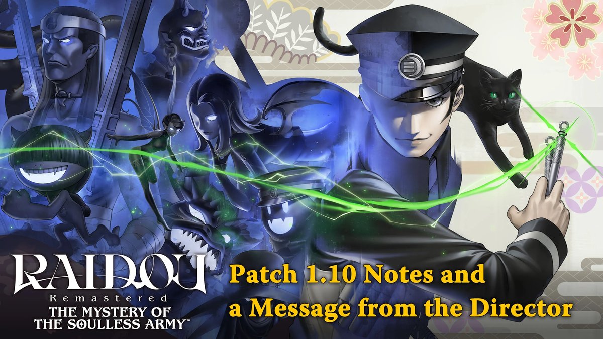RPGSite's tweet photo. Atlus has released a 1.10 version update to Raidou Remastered: The Mystery of the Soulless Army, adding enhanced New Game+ options, QoL adjustments, balance updates, and bug fixes: https://t.co/dEXefNO6p6 https://t.co/Vf76EBgtFP