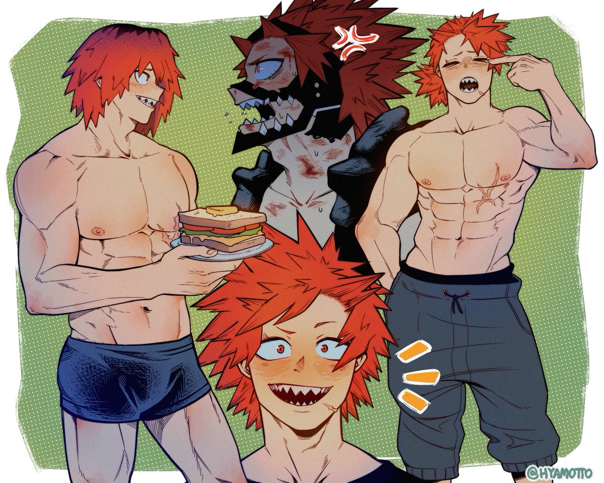 hyamotto's tweet photo. Buff pro hero Red Riot! 💪❤️

#MHA https://t.co/Pe7AJVkhtr