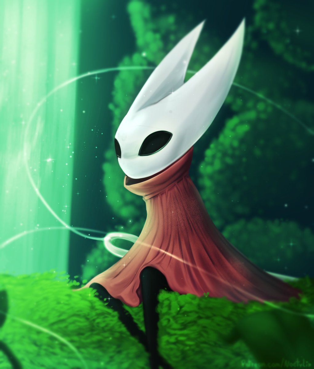 "🌿 A quiet moment before the battle…
Hornet will always have my heart. 🕷️💚
#HollowKnight #Silksong #silksongfanart #silksongart