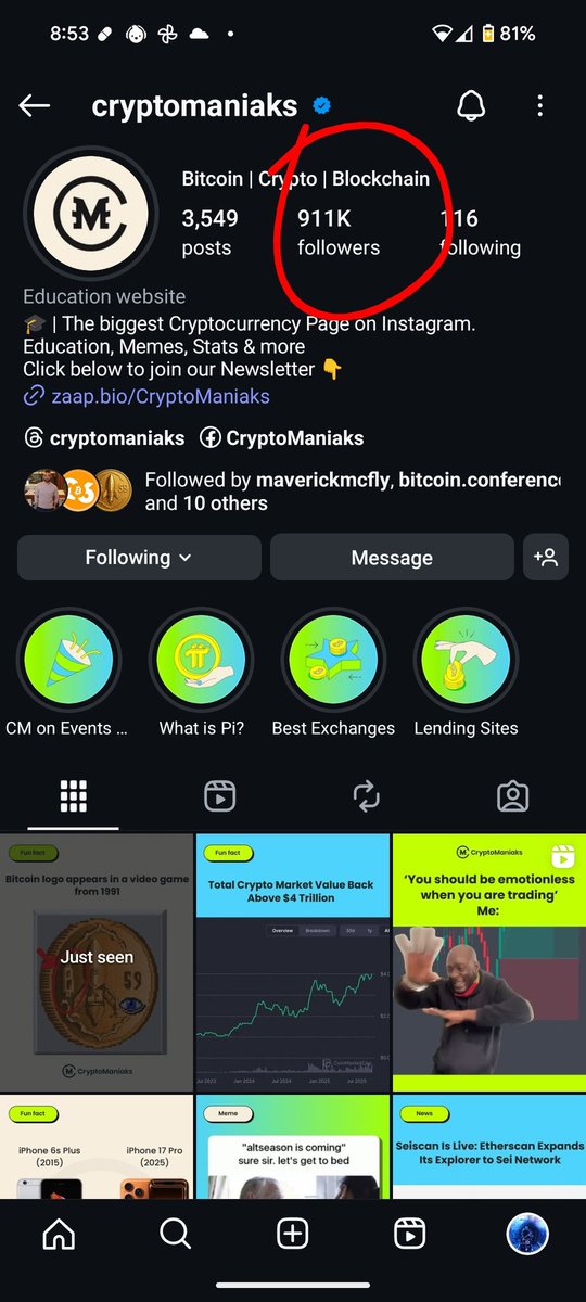 ⚡ Buckazoids is already spreading organically from X to other social networks,  making explosive growth not just possible, but inevitable.

Get on the Buckazoids rocket before it takes off 🚀

911k followers on Instagram 👇