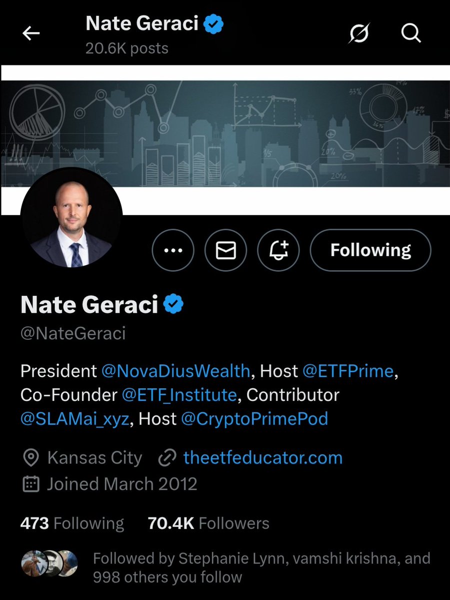 Kenny Nguyen (@mrnguyen007) on Twitter photo Let give a shout out to Nate Geraci who's always update our XRP Community with XRP ETFs. Thanks for all you do, brother.
As we welcome the 1st Spot XRP ETF in the USA this Thursday! ๐บ๐ธ
<a href="/NateGeraci/">Nate Geraci</a> Let give a shout out to Nate Geraci who's always update our XRP Community with XRP ETFs. Thanks for all you do, brother.
As we welcome the 1st Spot XRP ETF in the USA this Thursday! ๐บ๐ธ
<a href="/NateGeraci/">Nate Geraci</a>