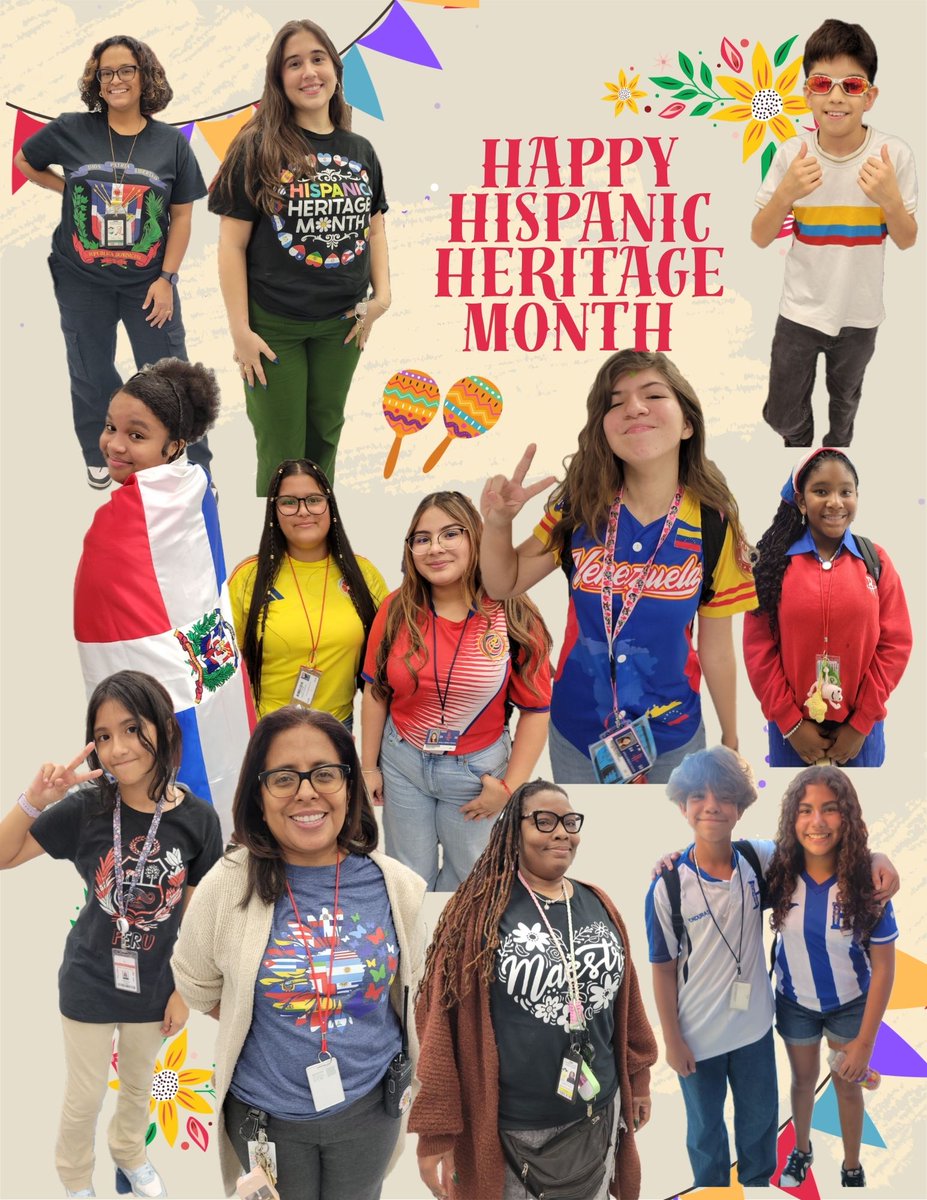 ✨ Today we kicked off Hispanic Heritage Month! We’re excited to spend the month celebrating, honoring, and embracing the rich traditions of our Hispanic students and families. 💃🌎🎉