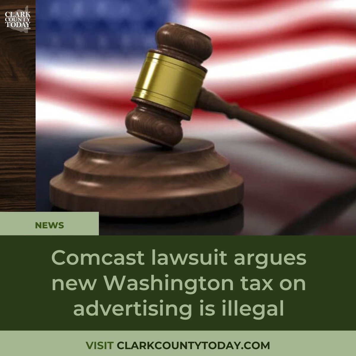 NewsFromCCT's tweet image. Comcast sues to block Washington’s new advertising tax, saying it unfairly targets internet-based ads and violates federal law. State budget plans could lose nearly $500M. clarkcountytoday.com/news/comcast-l… #Comcast #WashingtonState #AdvertisingTax #StreamingServices