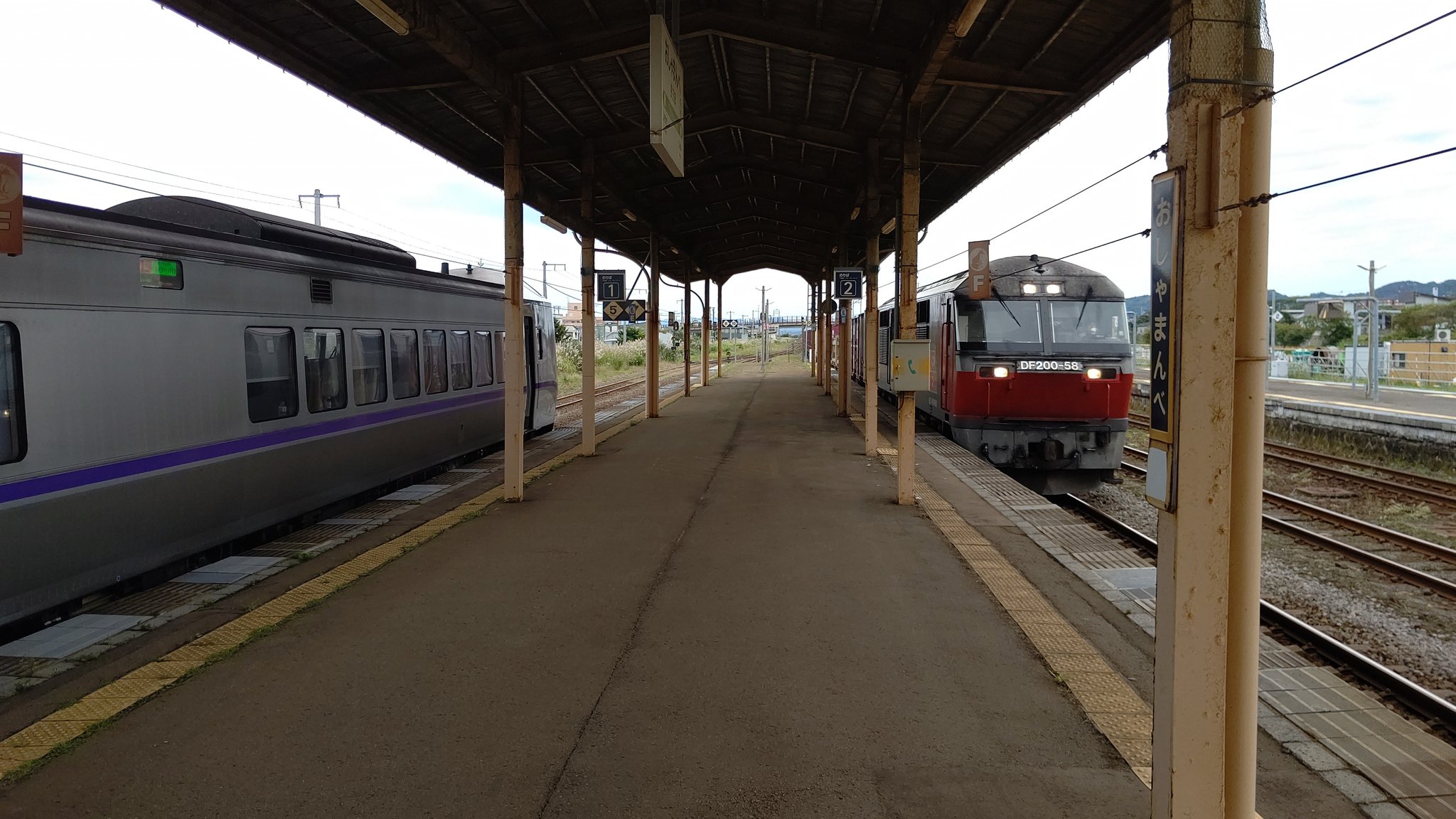 森 函館 鉄道標識 函館駅から森駅(2024年02月23日) 鉄道乗車記録(鉄レコ・乗り