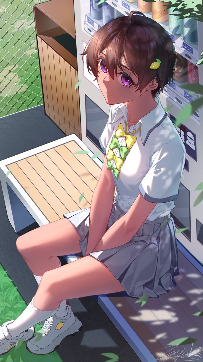 TerminatorLine's tweet photo. 烧盐柠檬
一位能让人瞬间回想起炙热夏日的少女
把所有人都甩在身后，继续往前跑吧
 #焼塩檸檬 #TooManyLosingHeroines #makeine #マケイン https://t.co/qcuSz0lUqZ