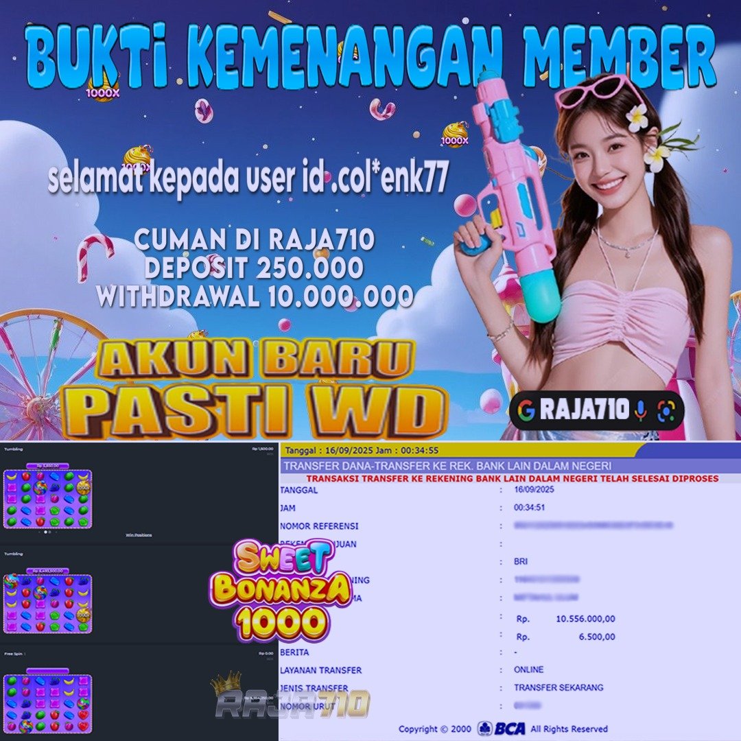 ReGoft5's tweet image. 𝙅𝙖𝙣𝙜𝙖𝙣 𝙏𝙪𝙣𝙜𝙜𝙪 𝙇𝙖𝙢𝙖, 𝙍𝙚𝙯𝙚𝙠𝙞 𝘽𝙞𝙨𝙖 𝘿𝙖𝙩𝙖𝙣𝙜 𝙎𝙚𝙠𝙖𝙧𝙖𝙣𝙜.
🗓️Tanggal : 16 September 2025 
🌐Ketik di google : RAJA710
Min DP : 10.000 | Min WD : 25.000
#raja710 #rtp #qris #jackpot