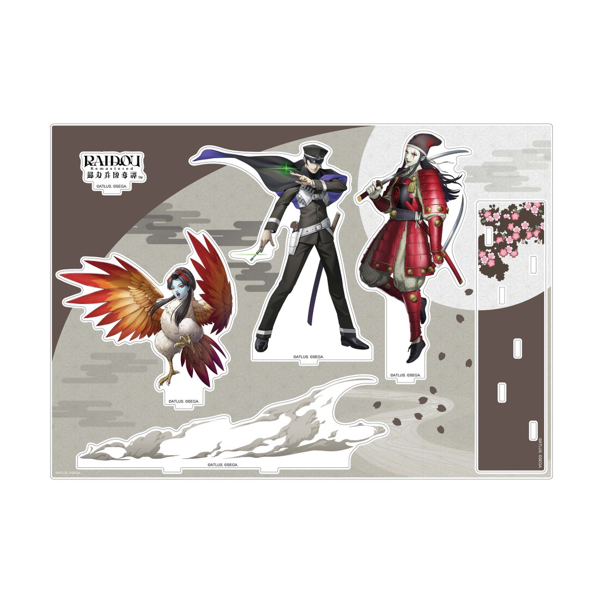 『RAIDOU Remastered: 超力兵団奇譚 アクリルジオラマ』
価格：4,400円(税込)

ライドウ、オシチ、ヨシツネの新規描き下ろしイラストを飾って楽しめるアクリルジオラマが登場！