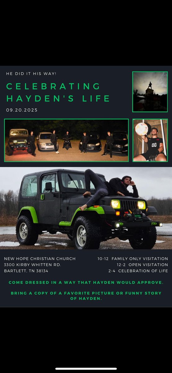 We regrettably lost C/O 2025 Goalkeeper Hayden Staten on Friday 9/12. If you knew Hayden, please feel free to come pay your final respects. Information is in the above flyer. Please keep his family and friends in your thoughts/prayers.