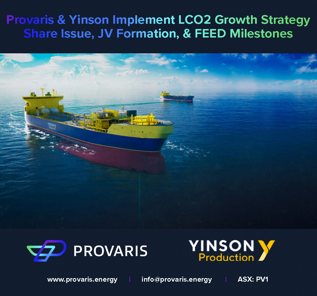 Provaris #PV1 is pleased to advise the implementation of key terms and progress under the JDA with Yinson Production AS for innovative large-scale liquid CO2 tank design &amp; commercialisation continues. Key highlights are detailed in today's release: loom.ly/wyyW2eo
