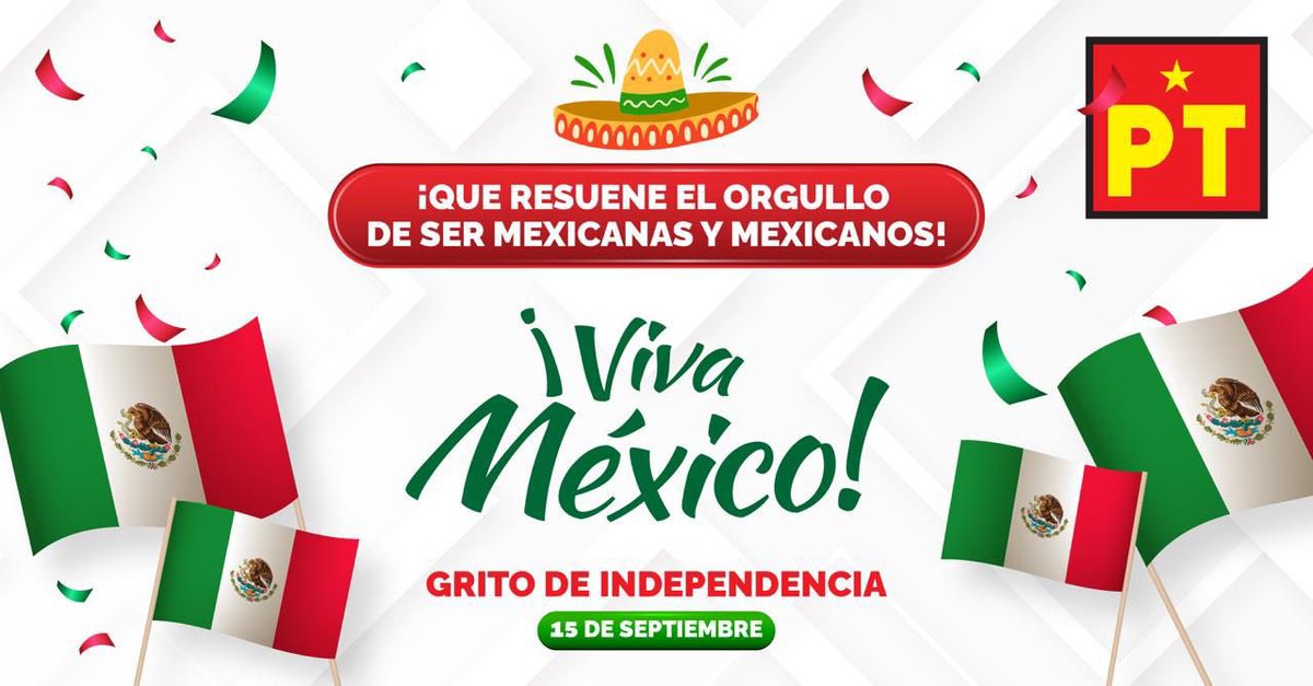 Hoy, celebramos nuestra libertad, soberanía y la fuerza del pueblo que construye un México con justicia y dignidad.

¡Viva México!

#PTesla4T
#VivaMéxico #GritoDeIndependencia